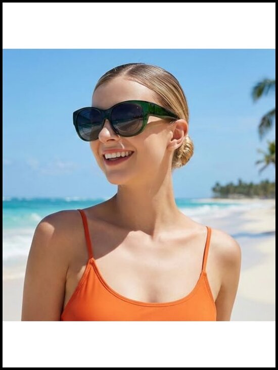 Polarized Fit Over Sunglasses UV Protection TR90 Temple